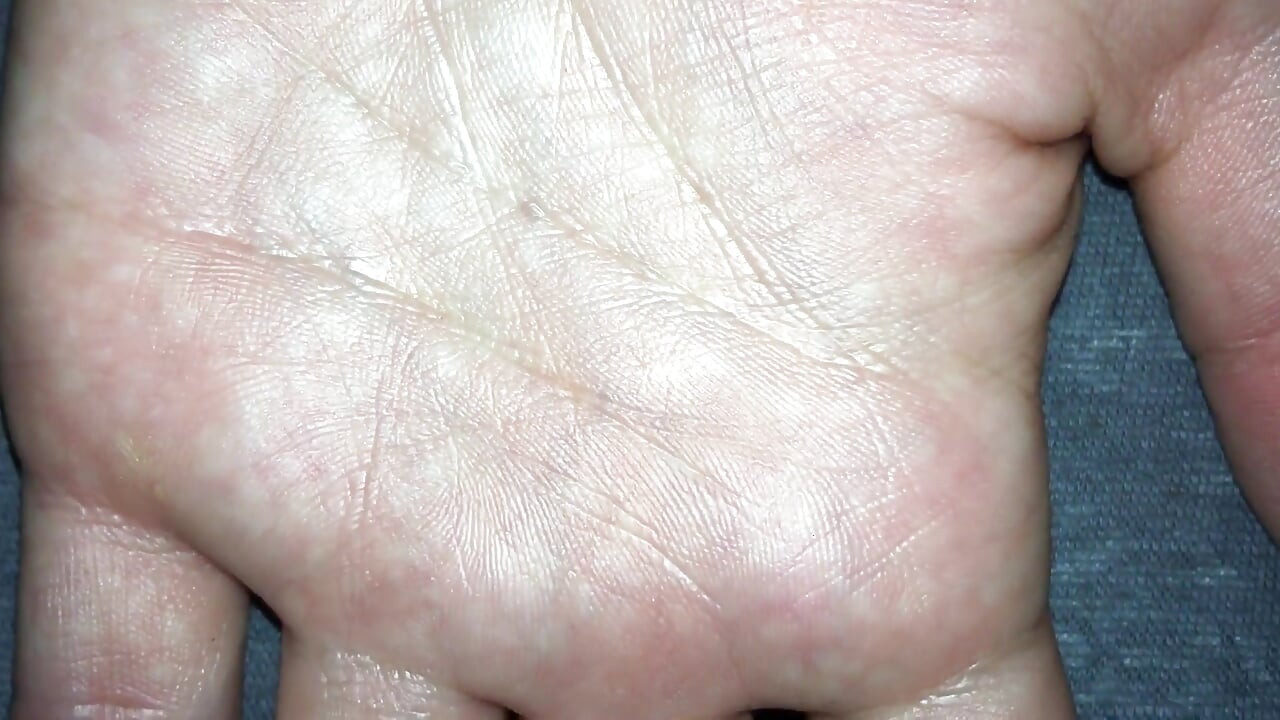 Hands Close up, Palms Close up, Cumshot on Both Hands