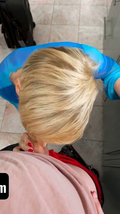 Mature Slut Erikka Ryko Slobbers On Step Grandson's Cock In The Kitchen - PervNana | Clip 1