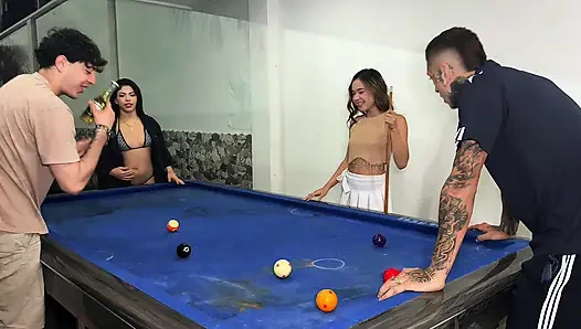 My friend and I are playing bottle we end up being a great!