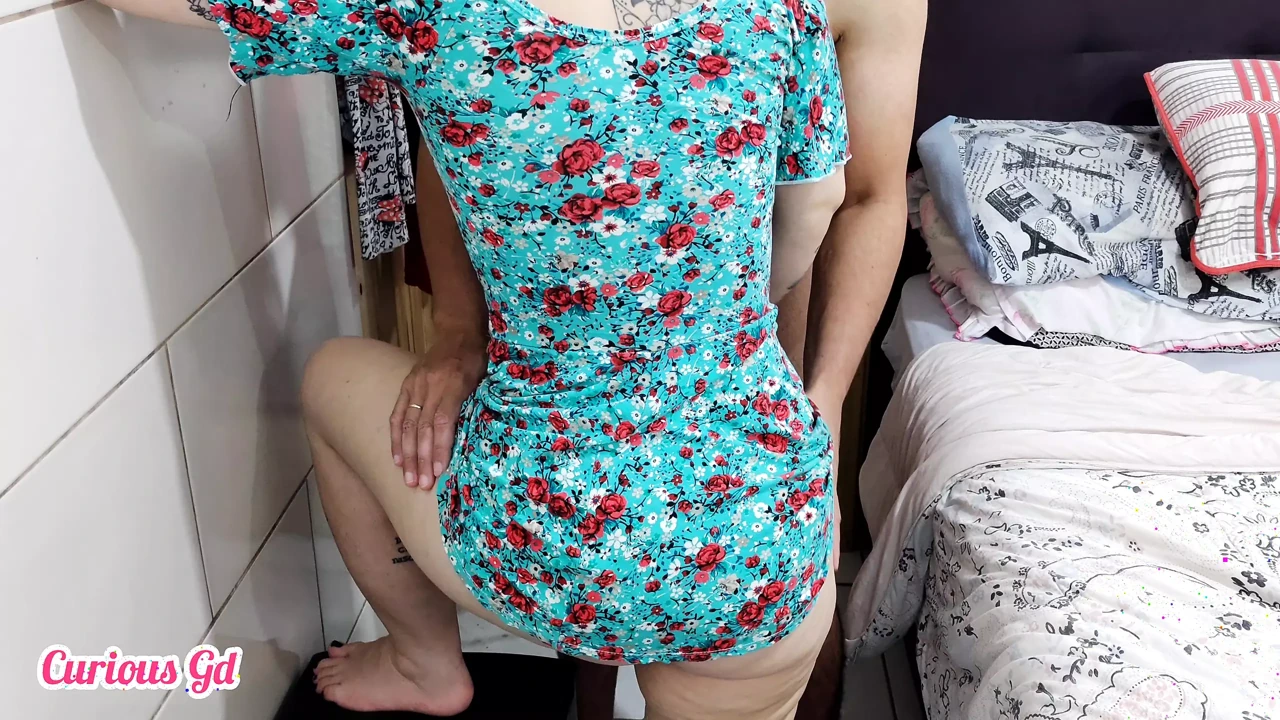 Curious Goddess - amateur video hot milf big booty in dress no panties sitting on face licking her feet fucking her pussy