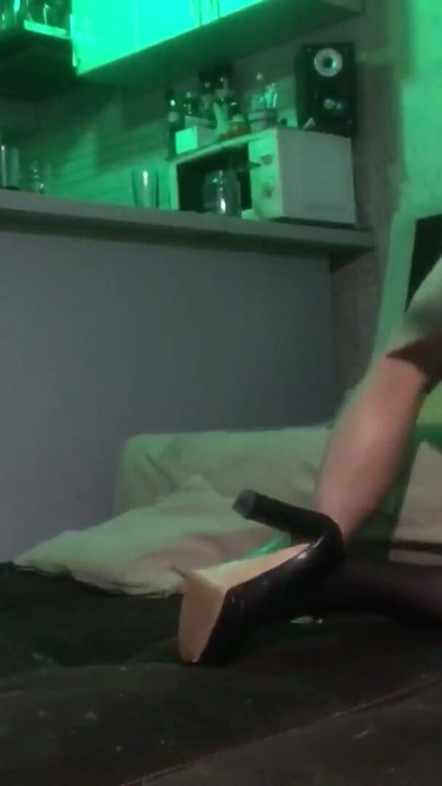 Young student in black stockings made blowjob and got fucked | Clip 2
