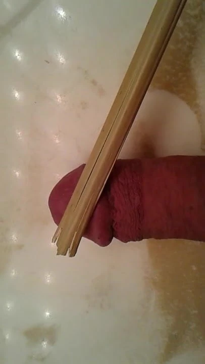 Caning my cock 1