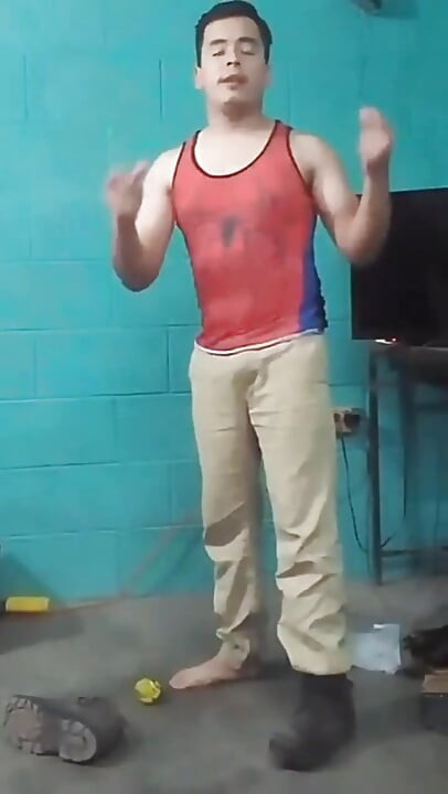 Jesus in boxer touching his penis