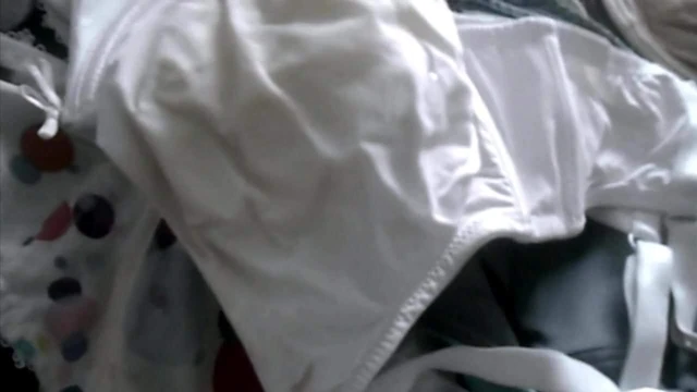 cum on her white bra .