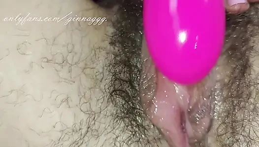 Wet Hairy Pussy Masturbating with Vibrator Close up Amateur Russian Model MILF Ginnagg