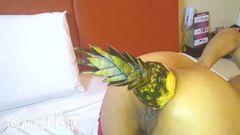 Latin MILF Butt Fucked With a Pineapple