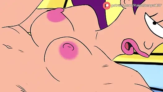 Futurama Leela + Family Guy Lois - Hot Hentai Animation Compilation