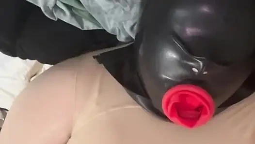 Prezervatif maskesi encased orgazm