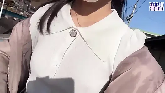 Bare Nip Stroll Where Crowded Eyes Spark a Hot, Tight Peak on Her Perky Tips Phase.3