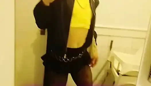 Hot Sissy Fag Whiteboi Jes public BBC Dildo