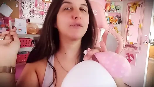 Geschwollene backen blasen auf dem ballon - bunny Looner