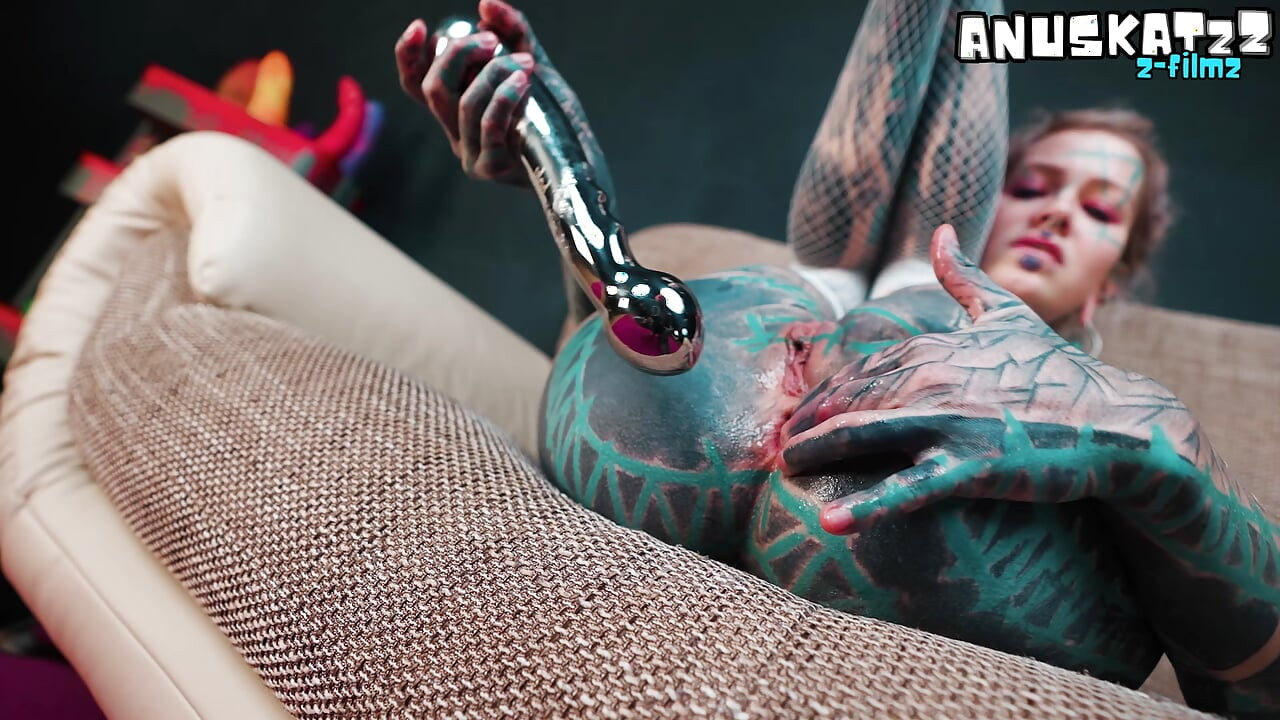 Grov Stål Dildo Anal & Rotete Gape Nærbilde