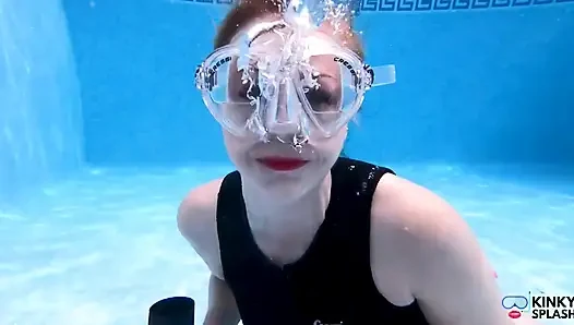 Unterwasser-neoprenanzug & Maske fetischfüllung, blasen &atemkontrolle