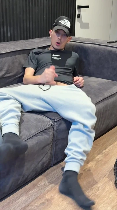 Spectacular moment from "Dude jerked off big cock after college"