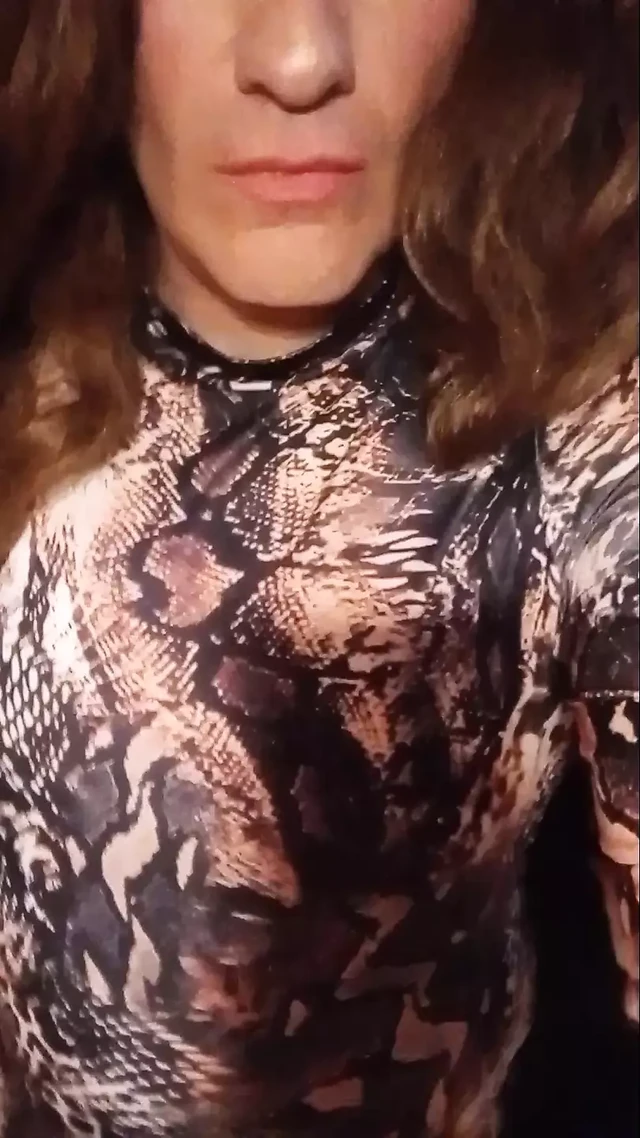 Sexy leopard dress sissy molly