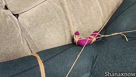 ROPE BONDAGE IMPOSED ORGASM BIG ASS WORSHIP CLENCHING PART 1