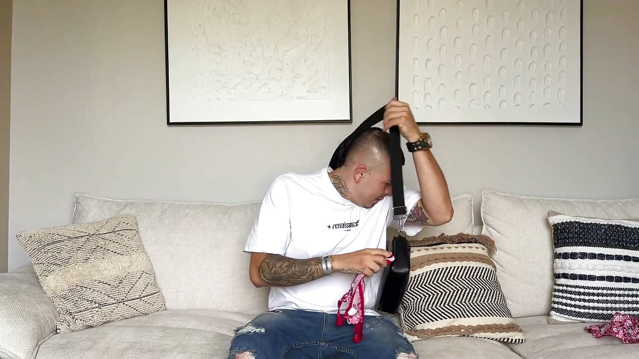 I catch my stepbrother masturbating in my panties and he ends up squirting me