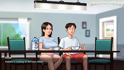 Sarapan berubah menjadi seks dengan air mani di pantatnya - summertime saga 43 oleh darkcookie - 3d game