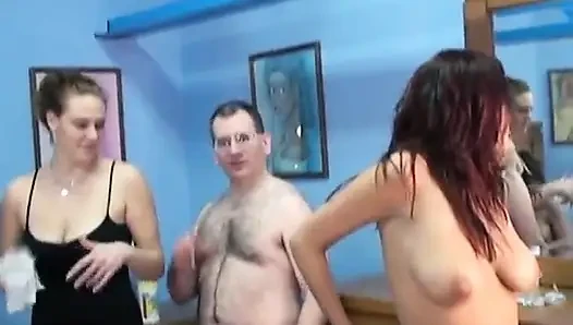Three lovely girls gets fucked by two guys