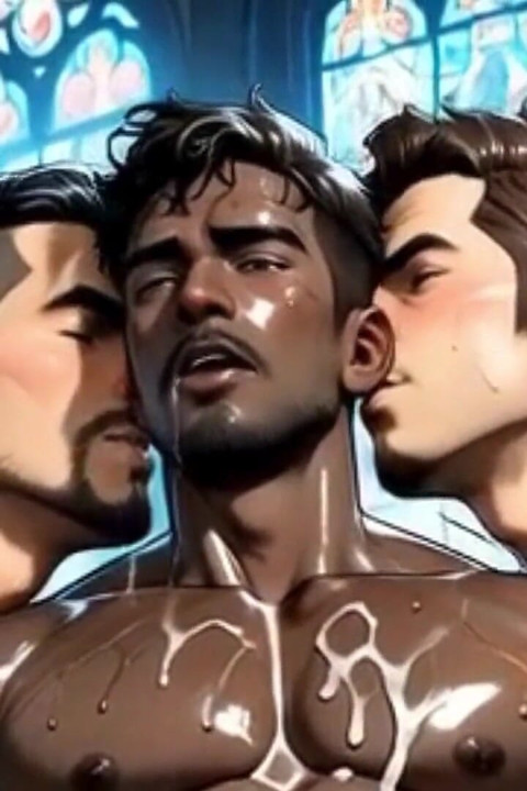 A Line of Married Men Fucking My Ass in This Insane Orgy. Yaoi Hentai Animation