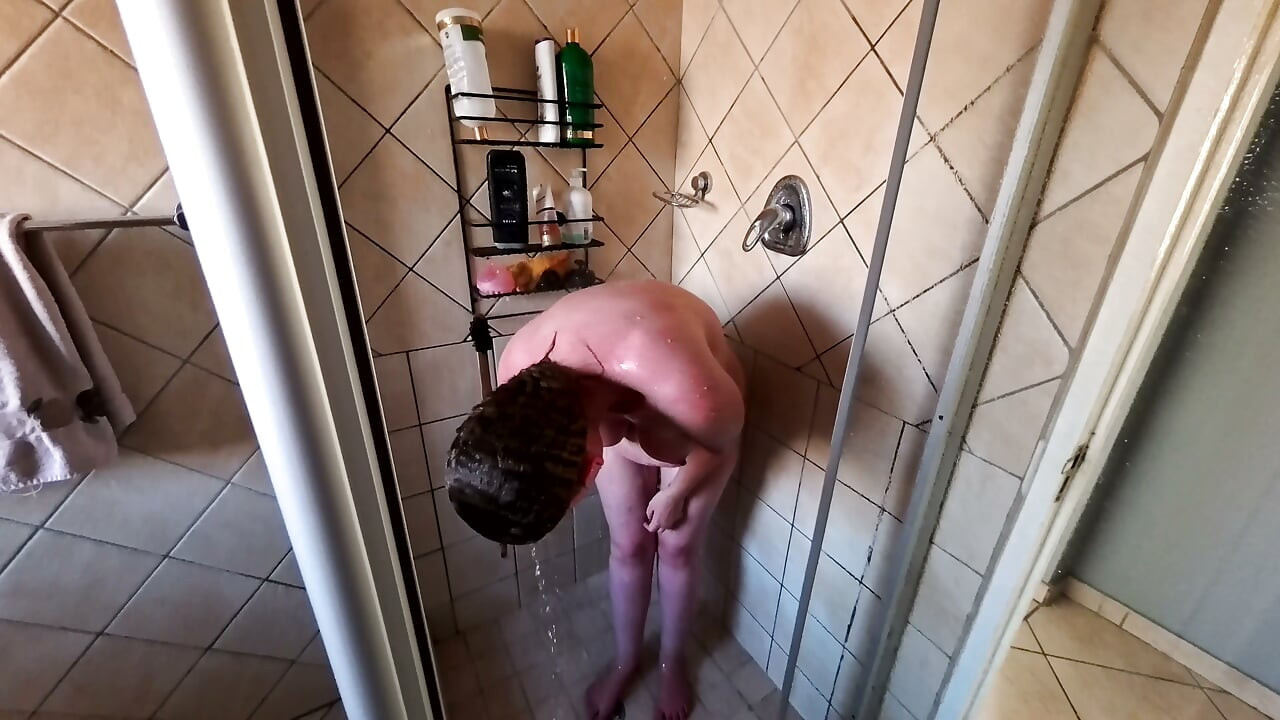 MILF taking a hot, sexy, soapy shower for you
