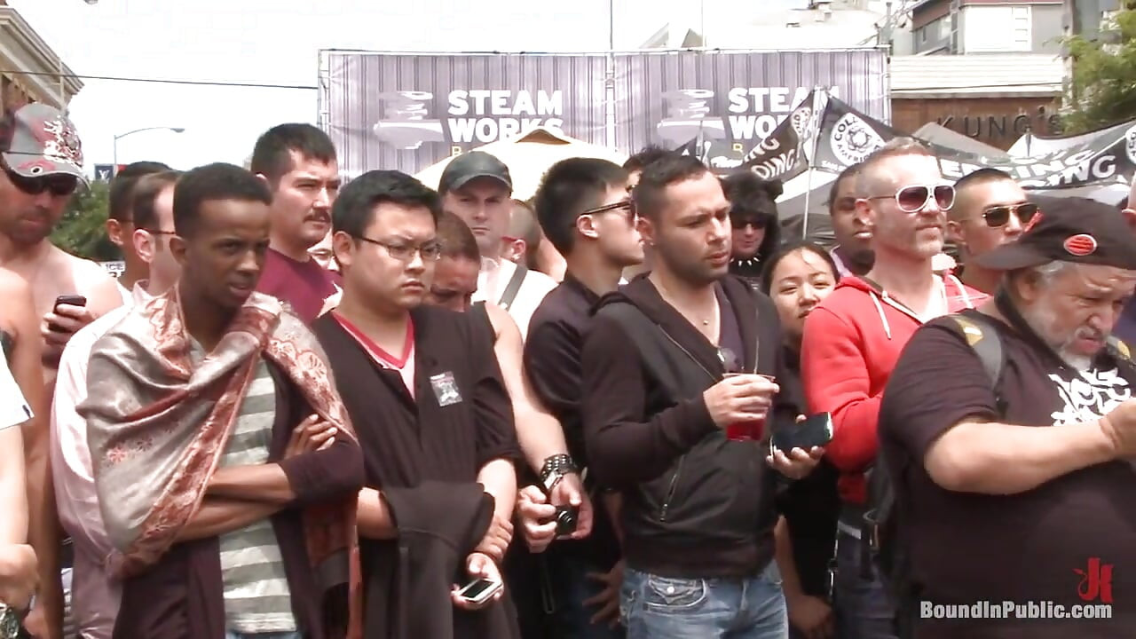 Cock Hungry Whore Cattle Prodded and Fucked at Dore Alley Street Fair