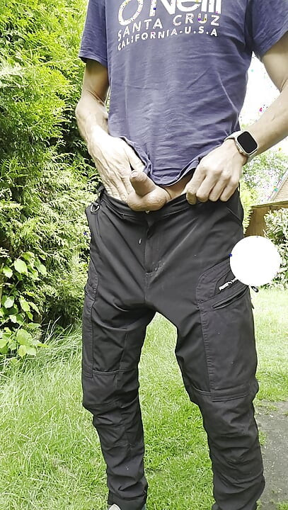 That was close. Skinny boy almost pisses in his pants. Big cock urgently needs to piss