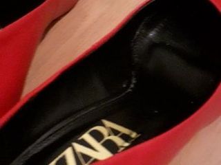 Gf: s nya röda spetsiga skor snabbt knull