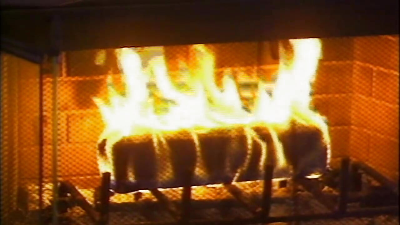 Young Brunette Babe Fingers Herself to Orgasm by the Fireplace