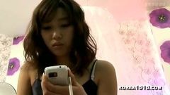 Сексуальную корейскую жену трахнули до оргазма