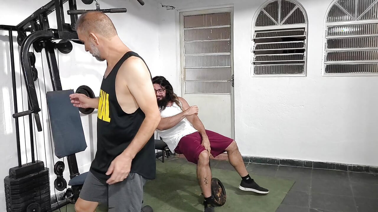 straight friends making out at the gym