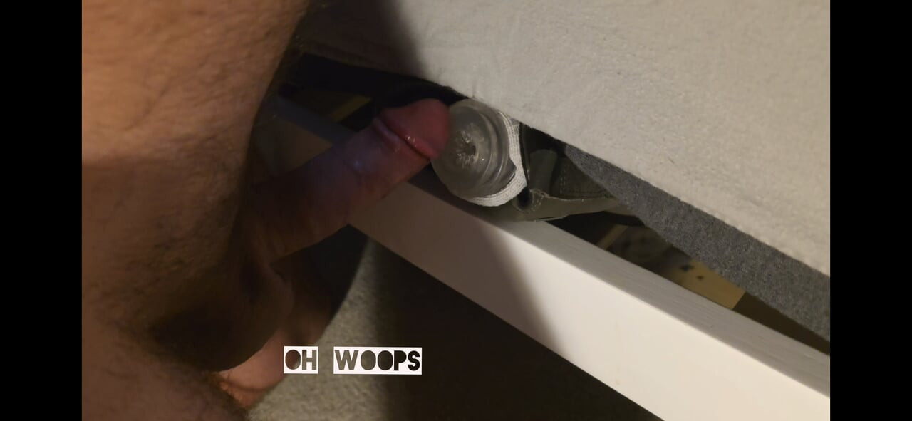 Amazing cumshot using wank sleeve