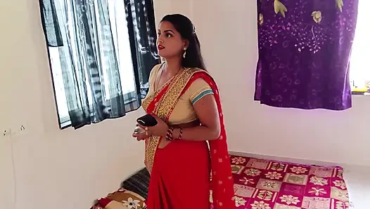 The electrical shop owner came to Riya Bhabhi's house to put a bulb when Riya Bhabhi grabbed his penis and started sucking it and did it