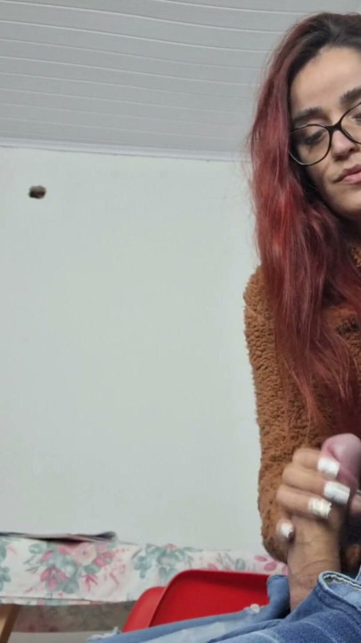 I jerked off to a naughty college girl who couldn't resist and fell with her mouth on her dick | Clip 2
