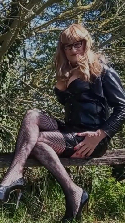 Emotional moment from "Tranny Gina on Public Bench Playing"