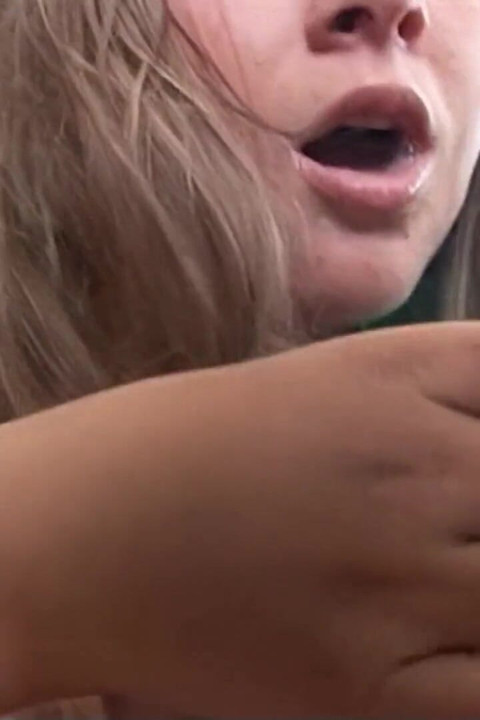 Blonde Teen Megan Secretly Gives Her Step Brother a Blowjob and Gets Covered in Cum