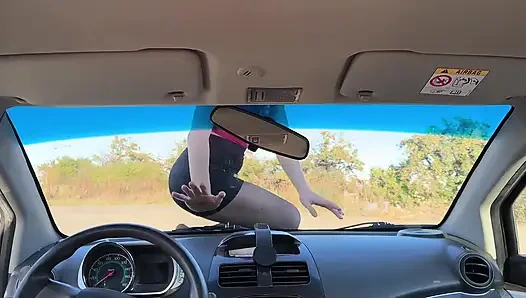 Godaan di kaca mobil