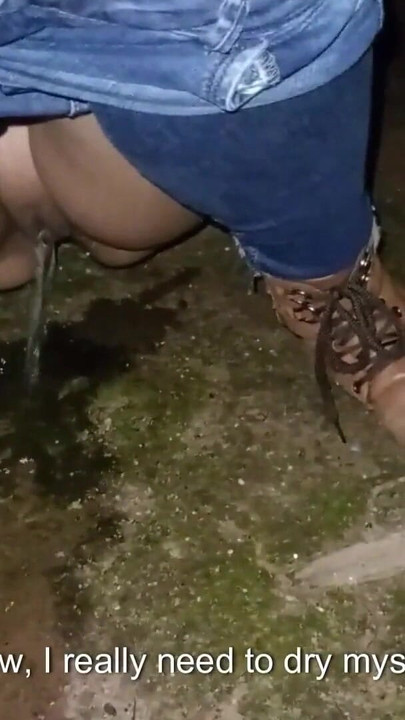 Spectacular moment from "Couple peeing and having sex in public behind the church"