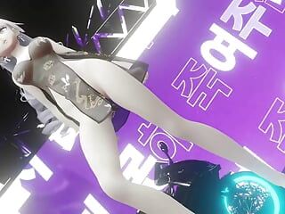 Seksowna dziewczyna anime tańczy + stopniowo rozbiera się (3D HENTAI)