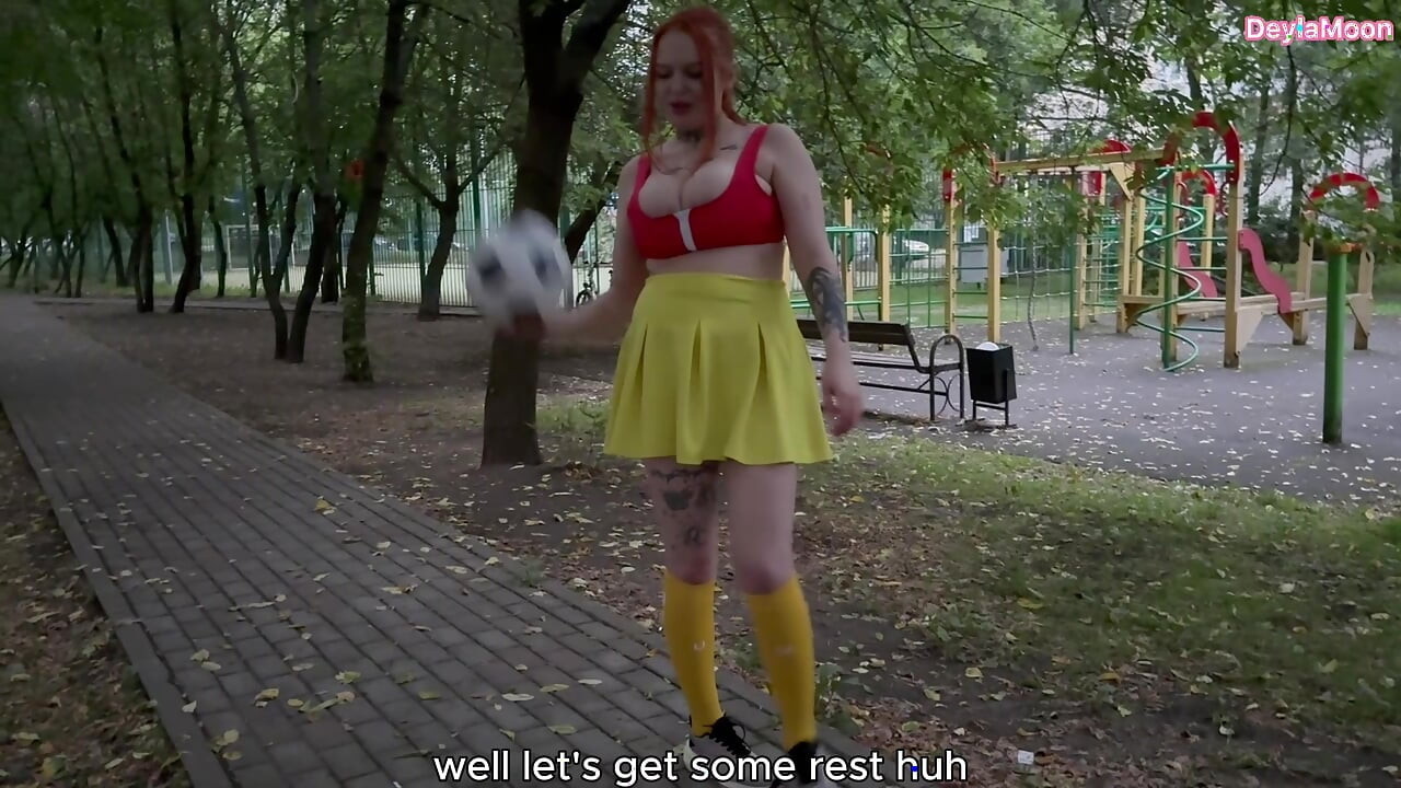 A female soccer player sucked me off in a public place and I came inside her pussy.