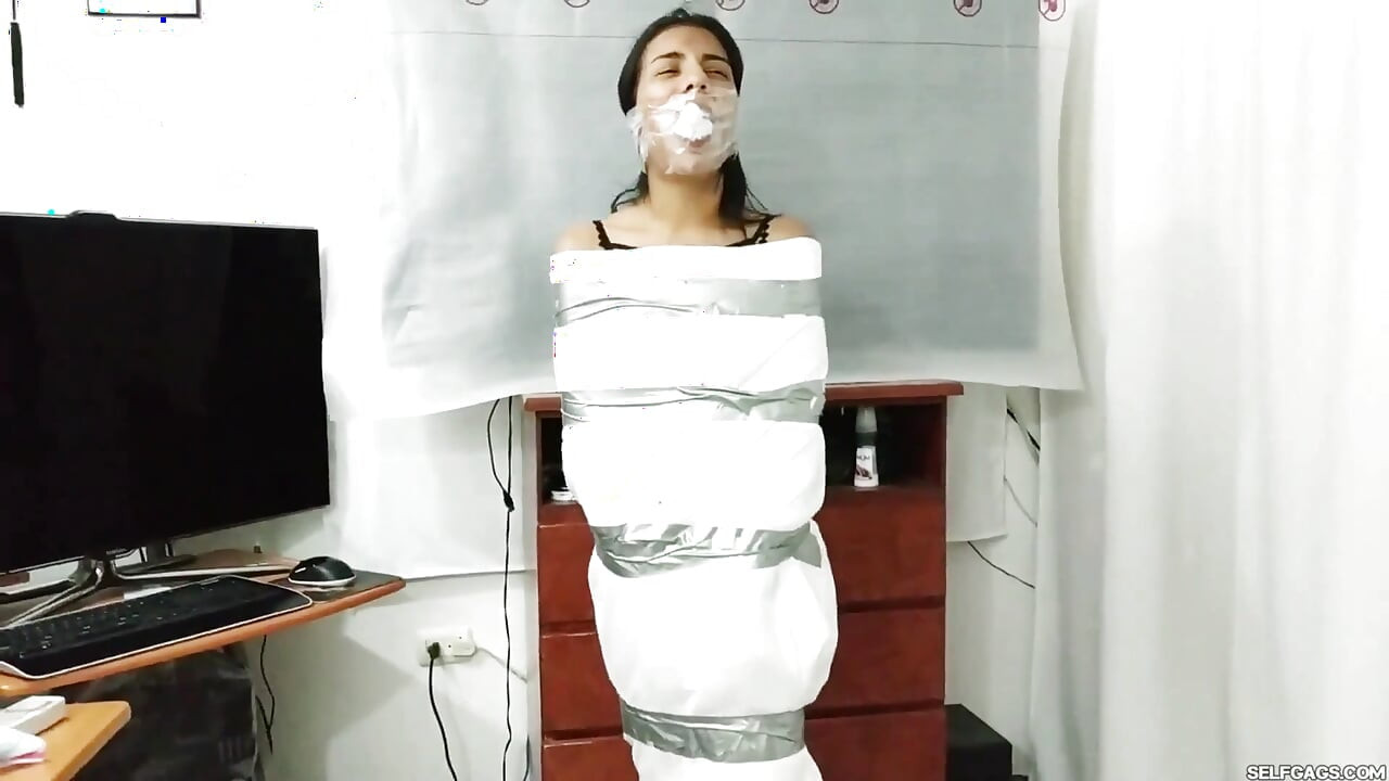 Mummified Panty Head Prepared for Bondage Journey