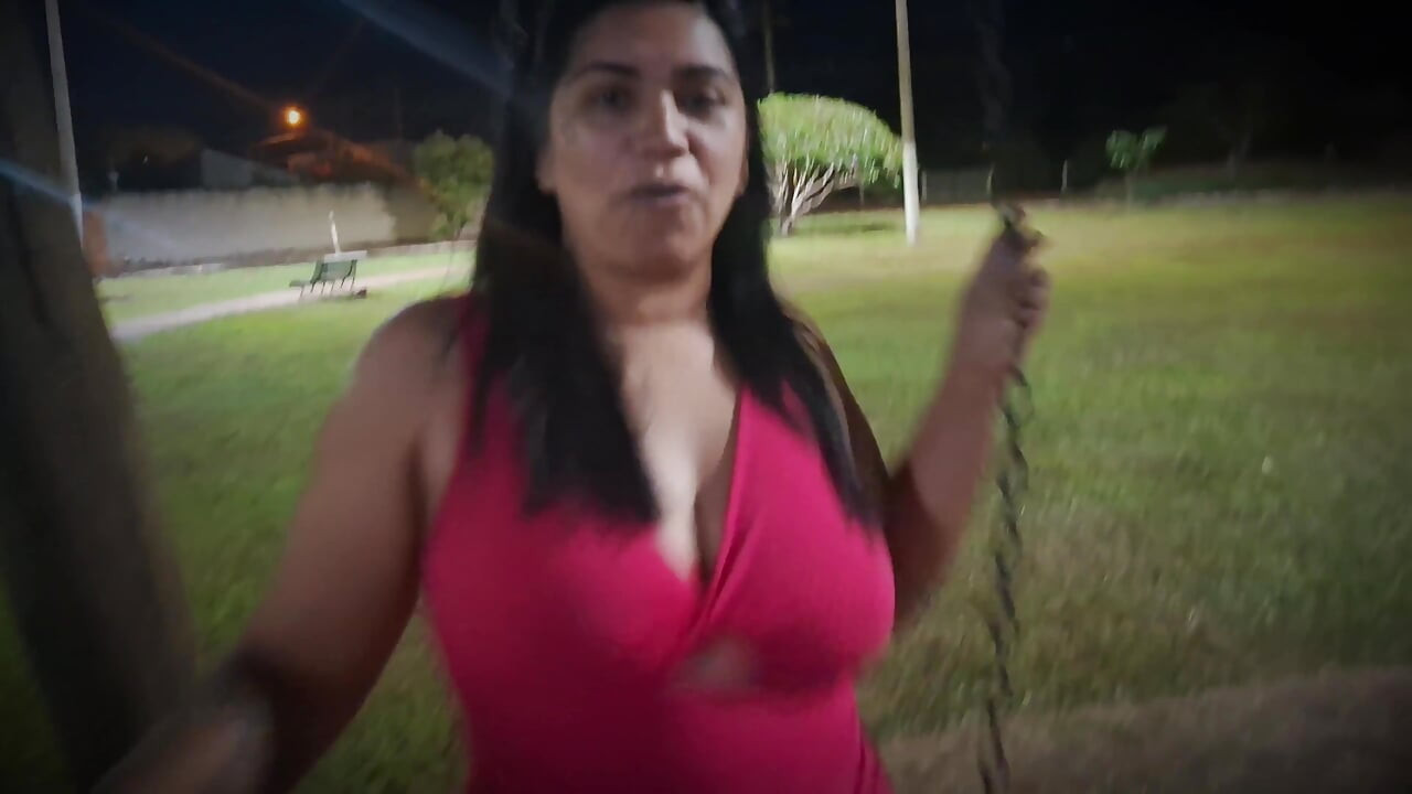 Nicoly Mattos Flashing Hairy Pussy and Big Tits in Square