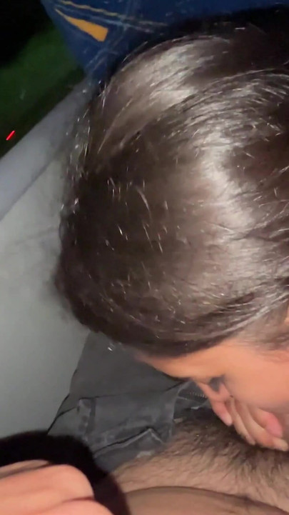 Stunning moment from "I suck an unknown passenger on a real bus and he cums in my mouth"