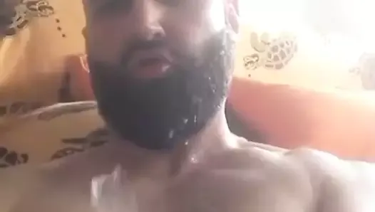 Bearded Self Facial Cum Shot
