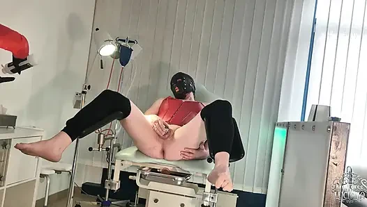 I'm going to fuck your asshole on the gynecological chair