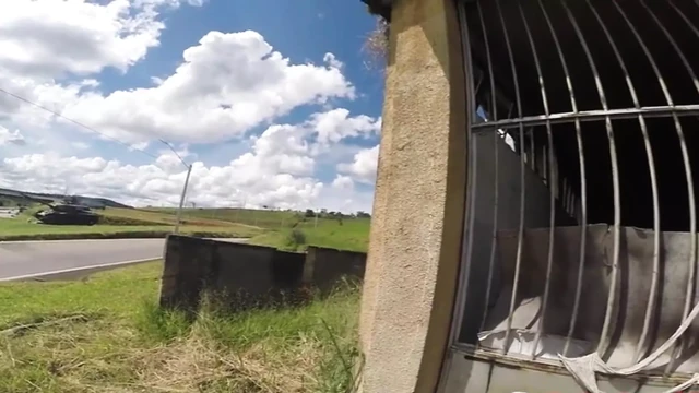 Tattooed jumps over the wall to jerk off