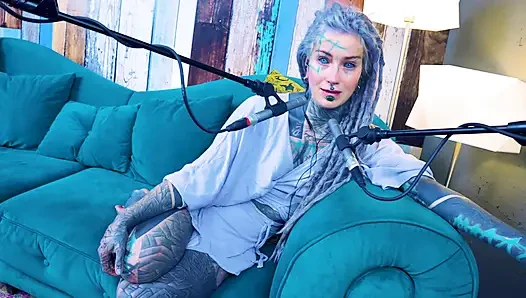 I talk about S - Shame - ASMR podcast SFW talking goth skinny girl dreadlocks tattoo model inked girl