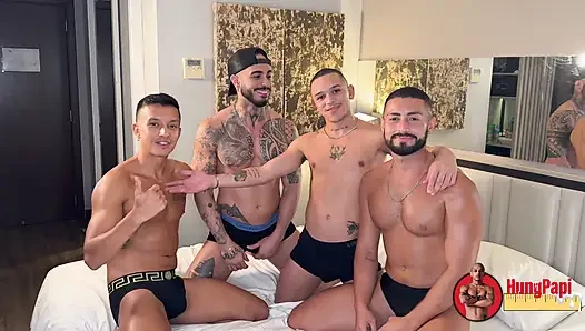 Gang Bang Tag Team Azael Maluma Fucks Cute Bareback Hardcore Anal Cumshot Caio Venturini