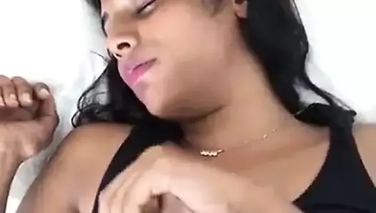 Sri Lankan girl with big boobs and tattoo