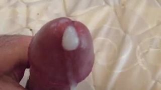 My own cum pouring out of my cock